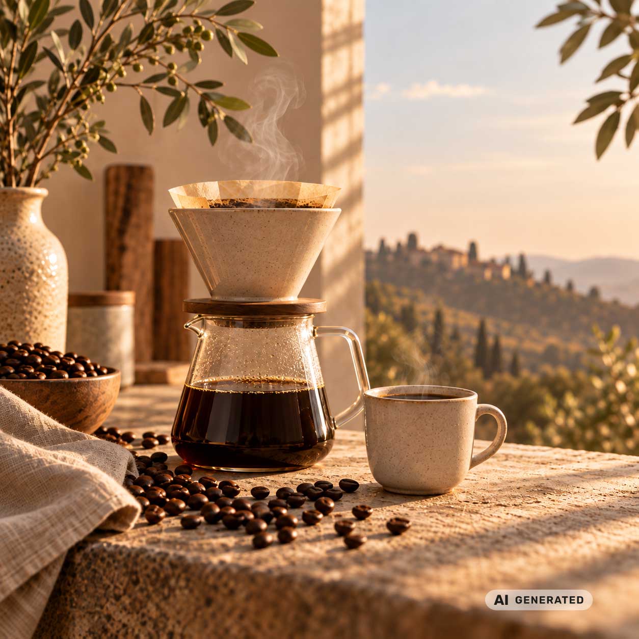 Frisch gebrühter Filterkaffee von ROESTHELD